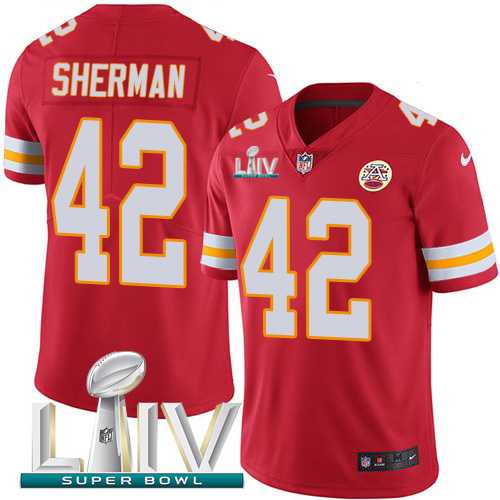 Youth Nike Chiefs 42 Anthony Sherman Red 2020 Super Bowl LIV Vapor Untouchable Limited Jersey,We sell and wholesale Youth Nike Chiefs 42 Anthony Sherman Red 2020 Super Bowl LIV Vapor Untouchable Limited Jersey on line form chian!